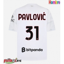 Camiseta AC Milan Strahinja Pavlovic #31 Visitante Equipación 2026-27 manga corta
